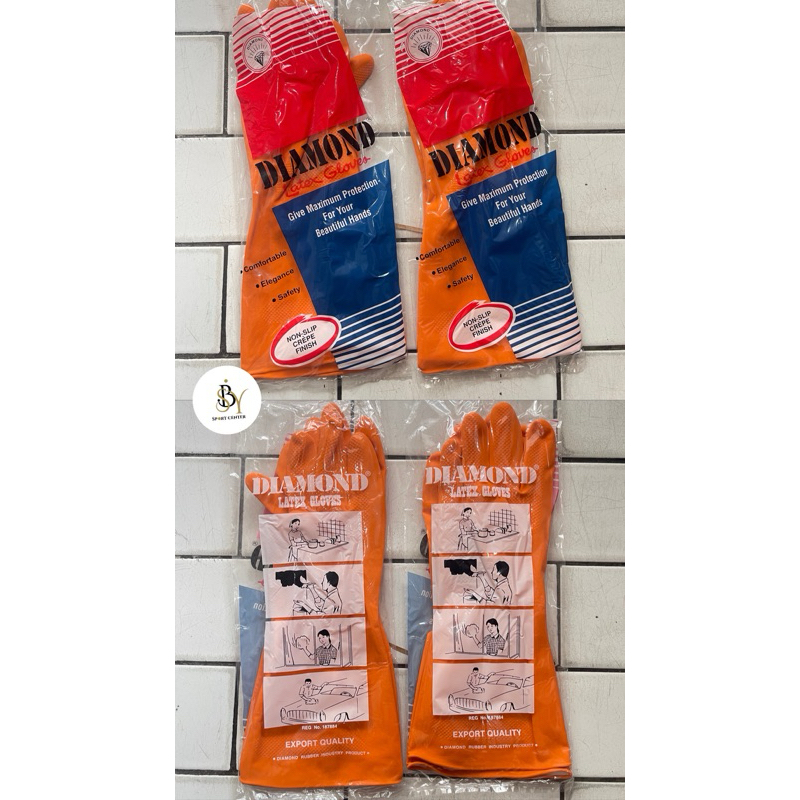 Sarung Tangan Karet / sarung TANGAN kerja RUBBER Merk Diamond
