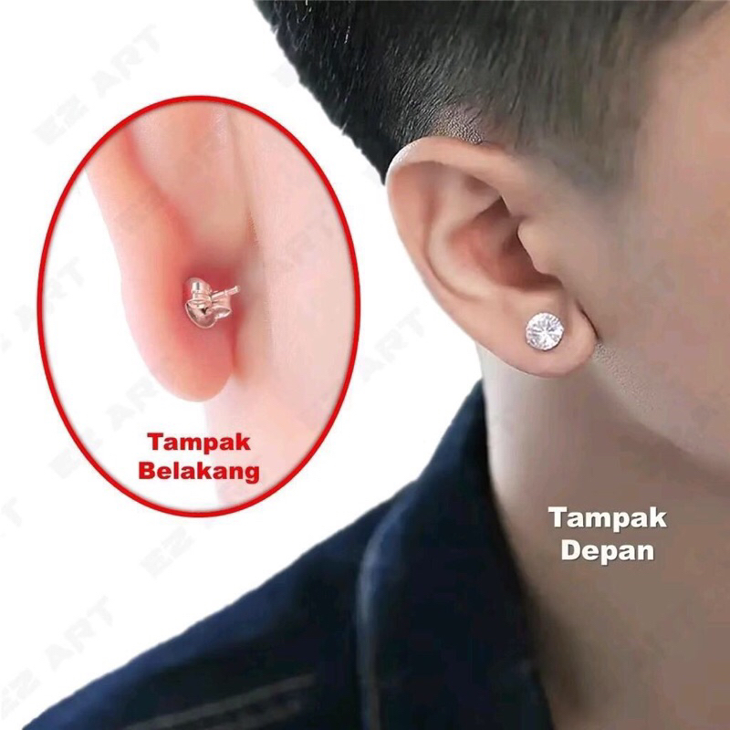 Max Earing - Anting Magnet Pria Keren Laki-laki Size 6mm