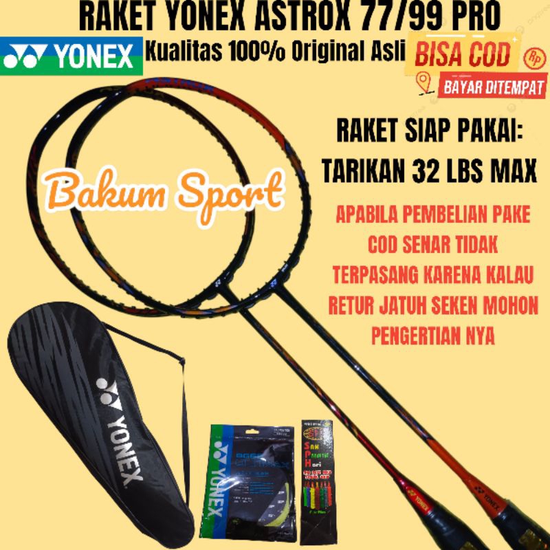 Raket Yonex astrox 77/99 pro kualitas 100%Original Asli Bisa (COD)