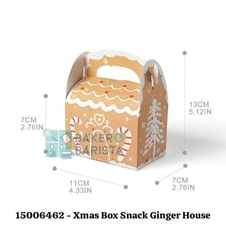 

Xmas Box Snack Ginger House christmas kotak cookies Candy Cake Hampers Gift natal Box lucu cute