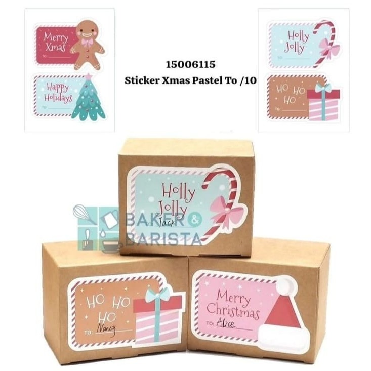 

Sticker Xmas Pastel TO /10 Label Perekat Stiker Natal Christmas Sticker Decor Sticker lucu Cantik Aesthetic Natal