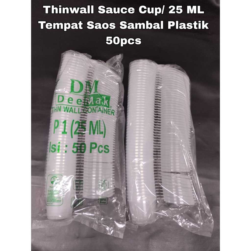 

Thinwall Sauce Cup 25 ML / Tempat Saos Sambal 25 ML Isi 50pcs