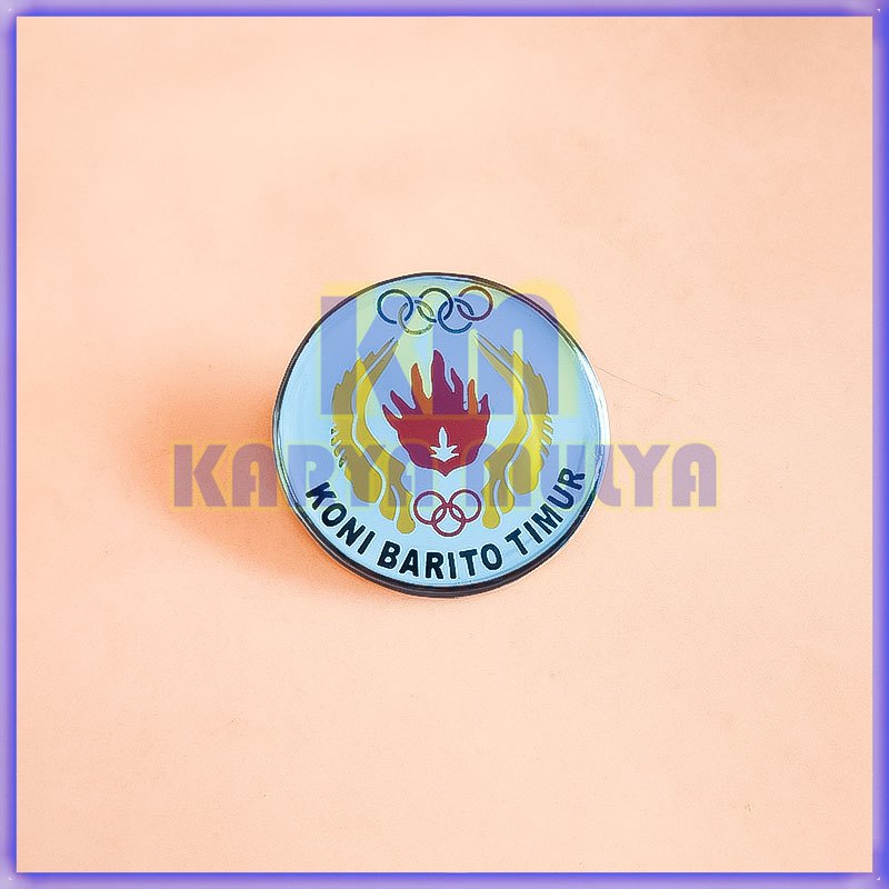 Bros Koni Barito Timur Pin Logo Koni Daerah Model Bulat - Karya Mulya