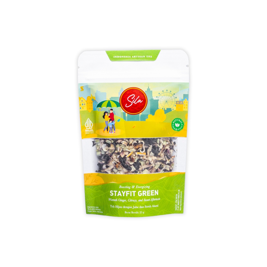 

Sila Artisan Tea - Stayfit Green - White Kraft Pouch - Teh Premium - Green Tea