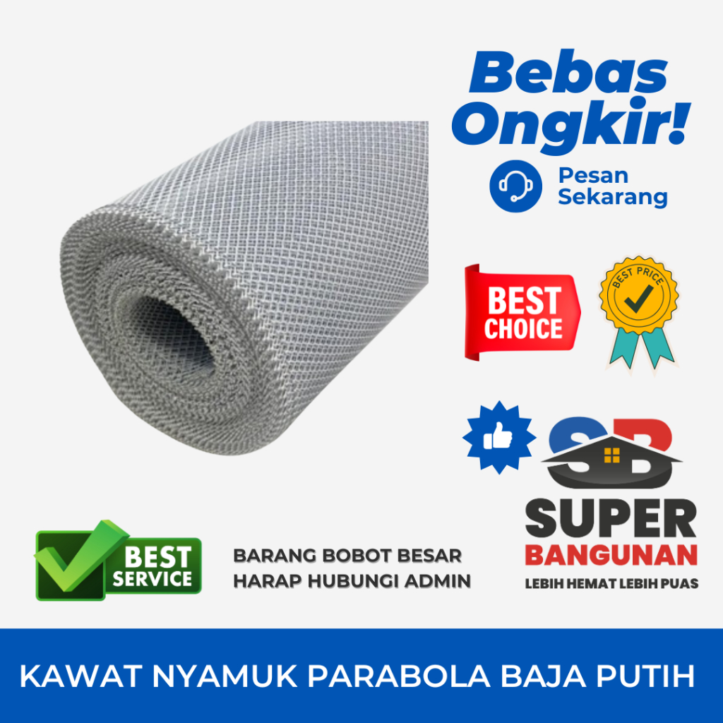 KAWAT NYAMUK PARABOLA BAJA METERAN