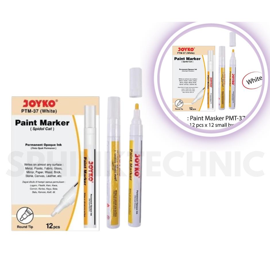 

JOYKO Spidol Pen Marker Permanent Putih PTM-37