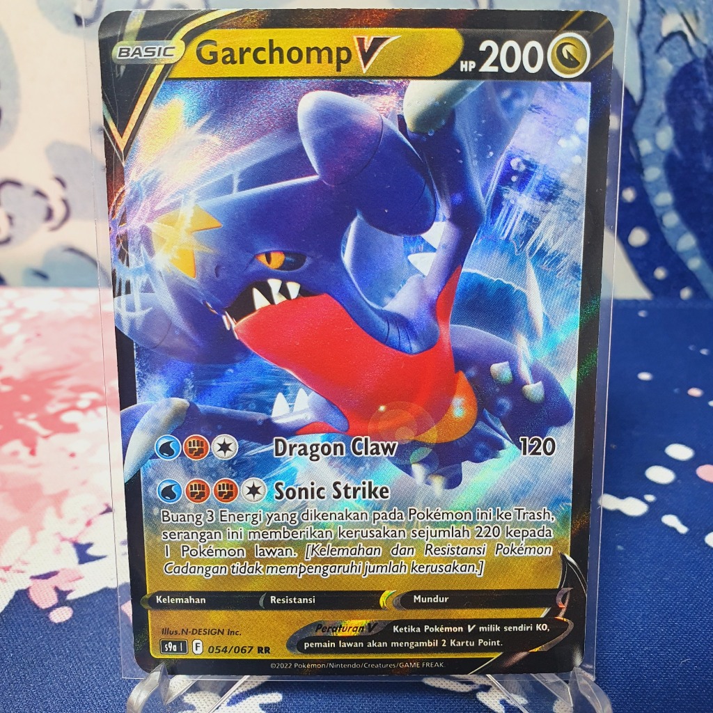 Garchomp V RR S9a 054/067 Pokemon TCG Indonesia Pertarungan Daerah