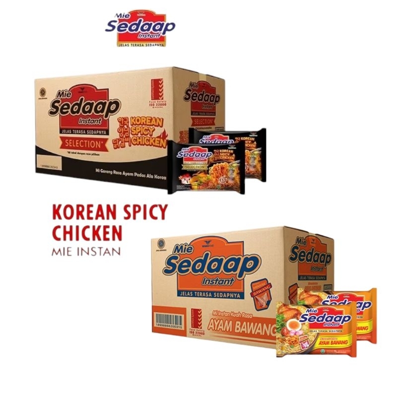 

5 pcs Mie Sedaap - Mie Instan Kuah Rasa Ayam Bawang Soto Mie Instan Goreng Korean Spicy Chicken KSC