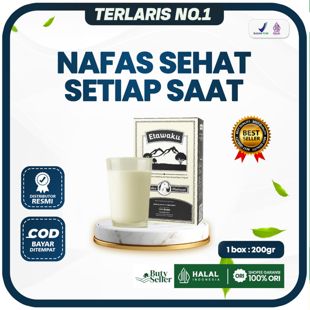 

Etawaku Platinum - Solusi Sembuhkan Masalah Pernafasan Asma Sesak Nafas Batuk Berdarah TBC Asli Original 1 Box