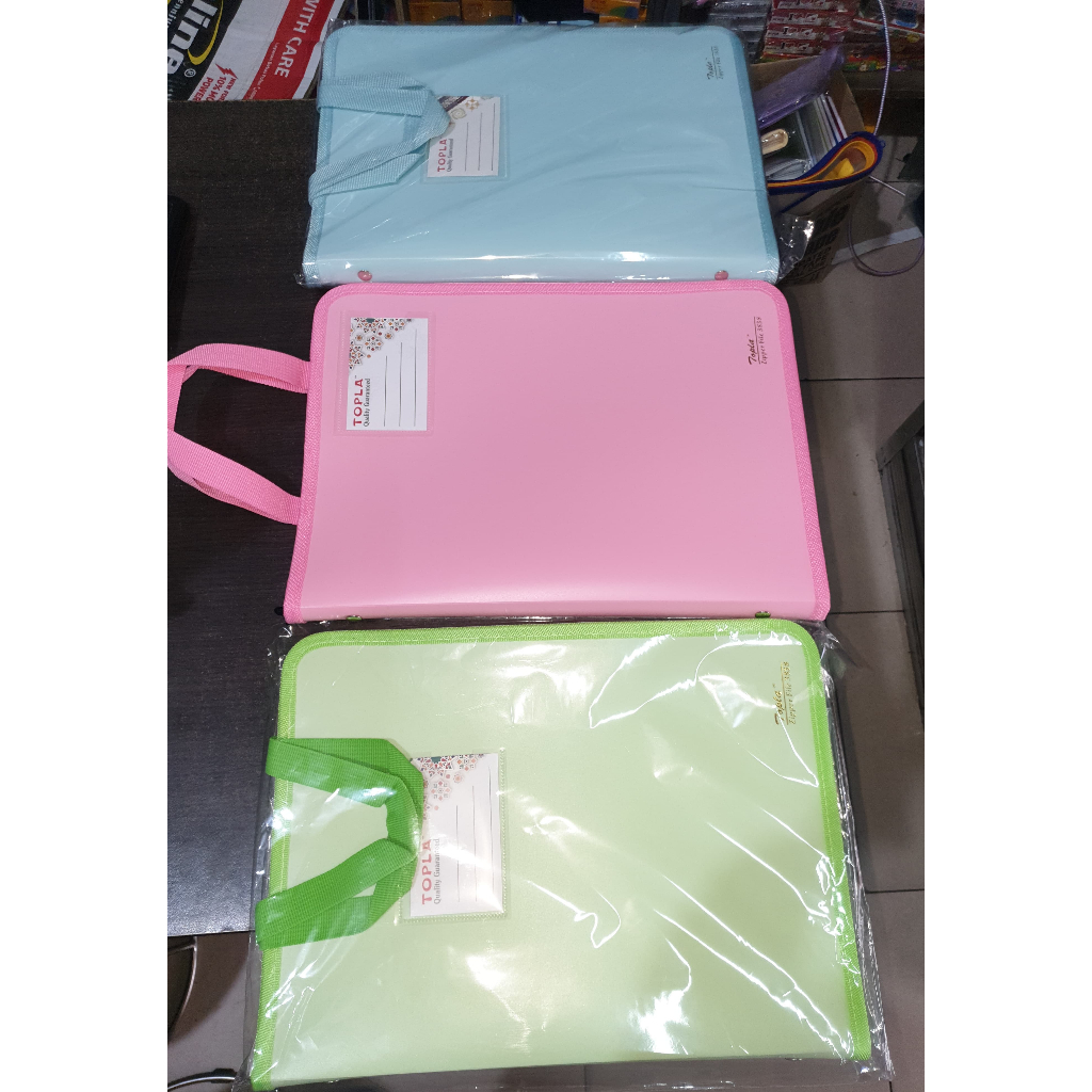 

Map Zipper File 3838 TOPLA - Tas Sekolah & Penyimpanan Dokumen A4 Resleting Folder Pastel Soft