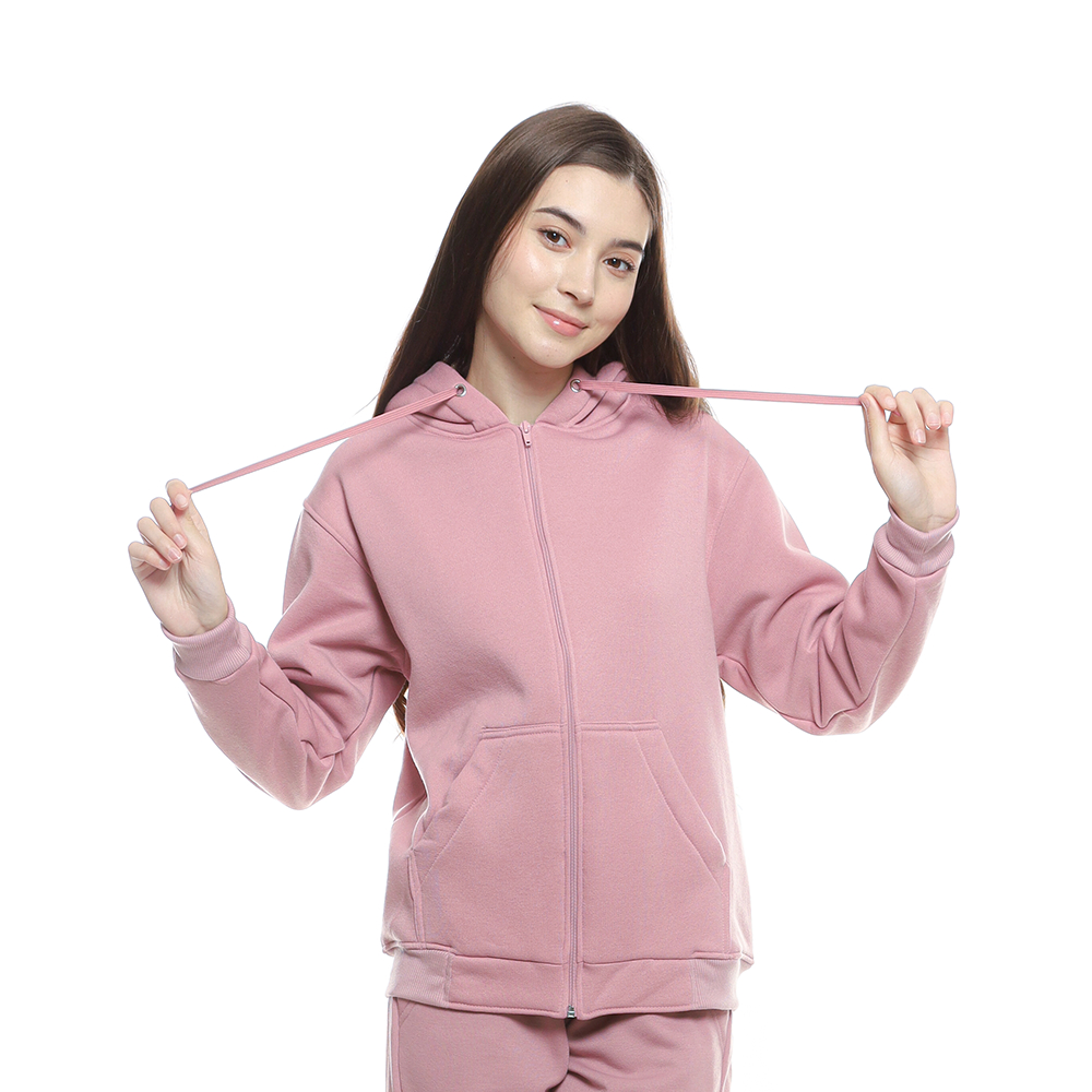 GRAB HOODIE GOODIE Zipper Dusty Pink **