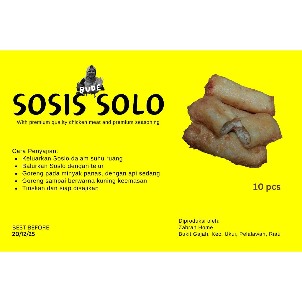 

Sosis Solo Bude 400 gr 10 pcs FROZEN FOOD