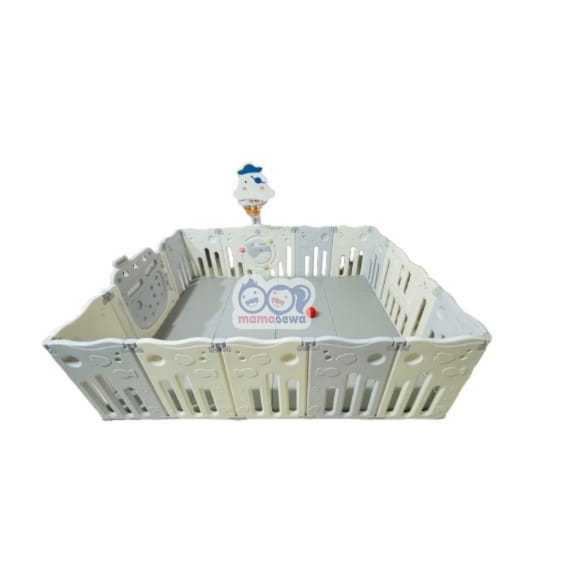 Lumba Ocean Fence 12+3 Kotak With Playmat Full Grey by Mamasewa