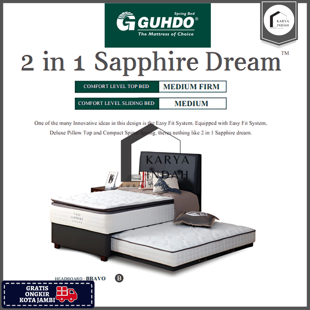 Bed Sorong GUHDO SAPPHIRE DREAM Twin Bed 2in1