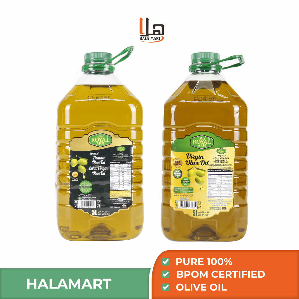 

Minyak Zaitun Syiria Suriah Virgin Olive Oil 5 liter Kemasan Botol Galon Plastik Pomace Olive Oil Spanyol Spain