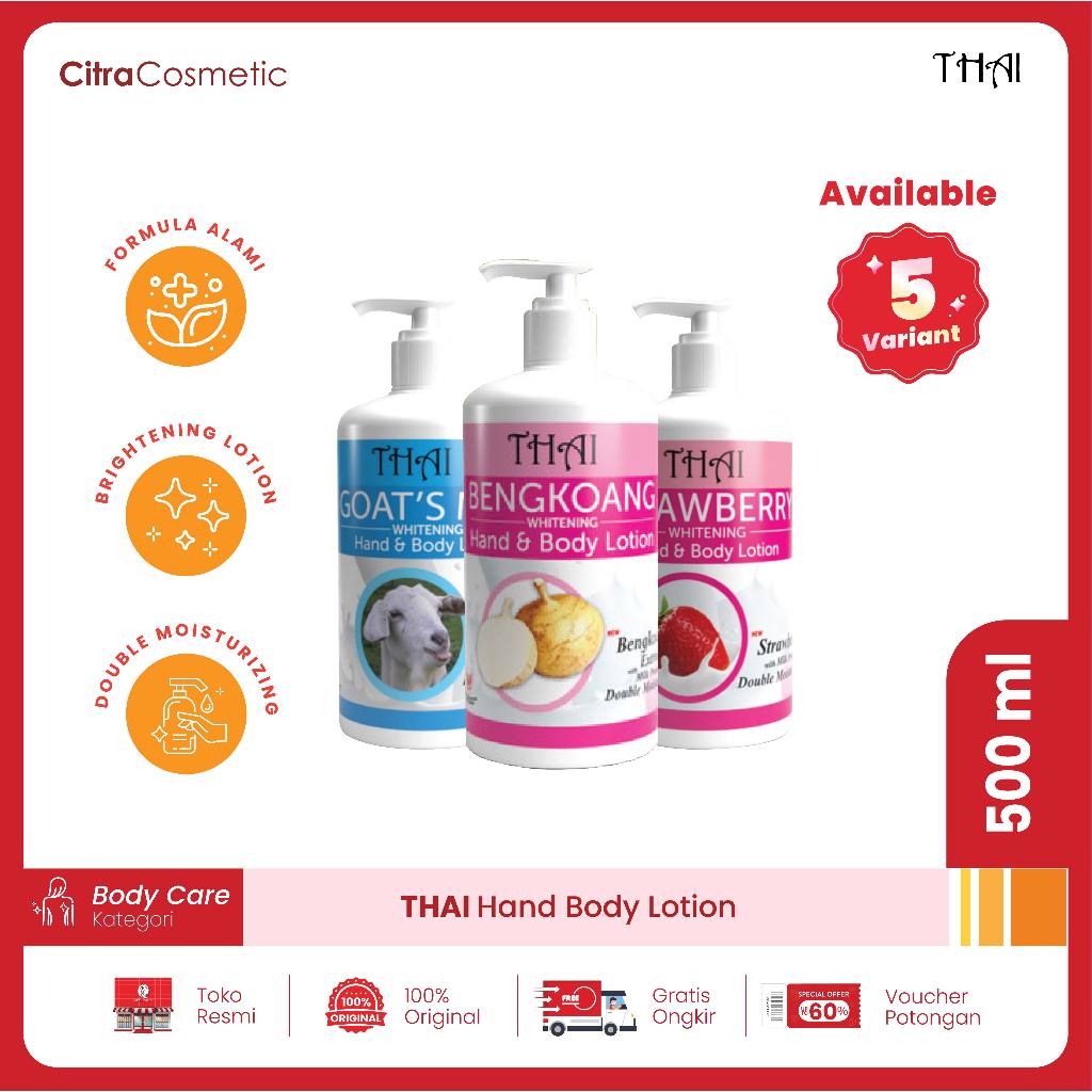Thai Hand Body Lotion 500 Ml Series | Bengkoang | Milk | Strawberry