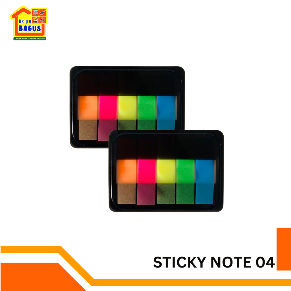 

PET Sticky Flags 40 sheets 45x12mm Pembatas Plastik