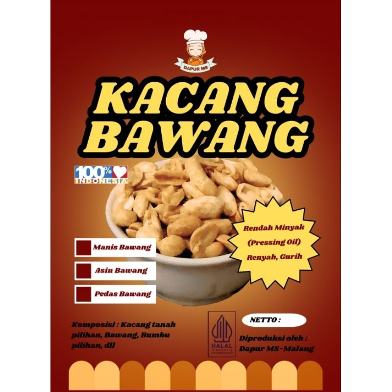 

Kacang Bawang goreng rasa bawang super renyah dan gurih