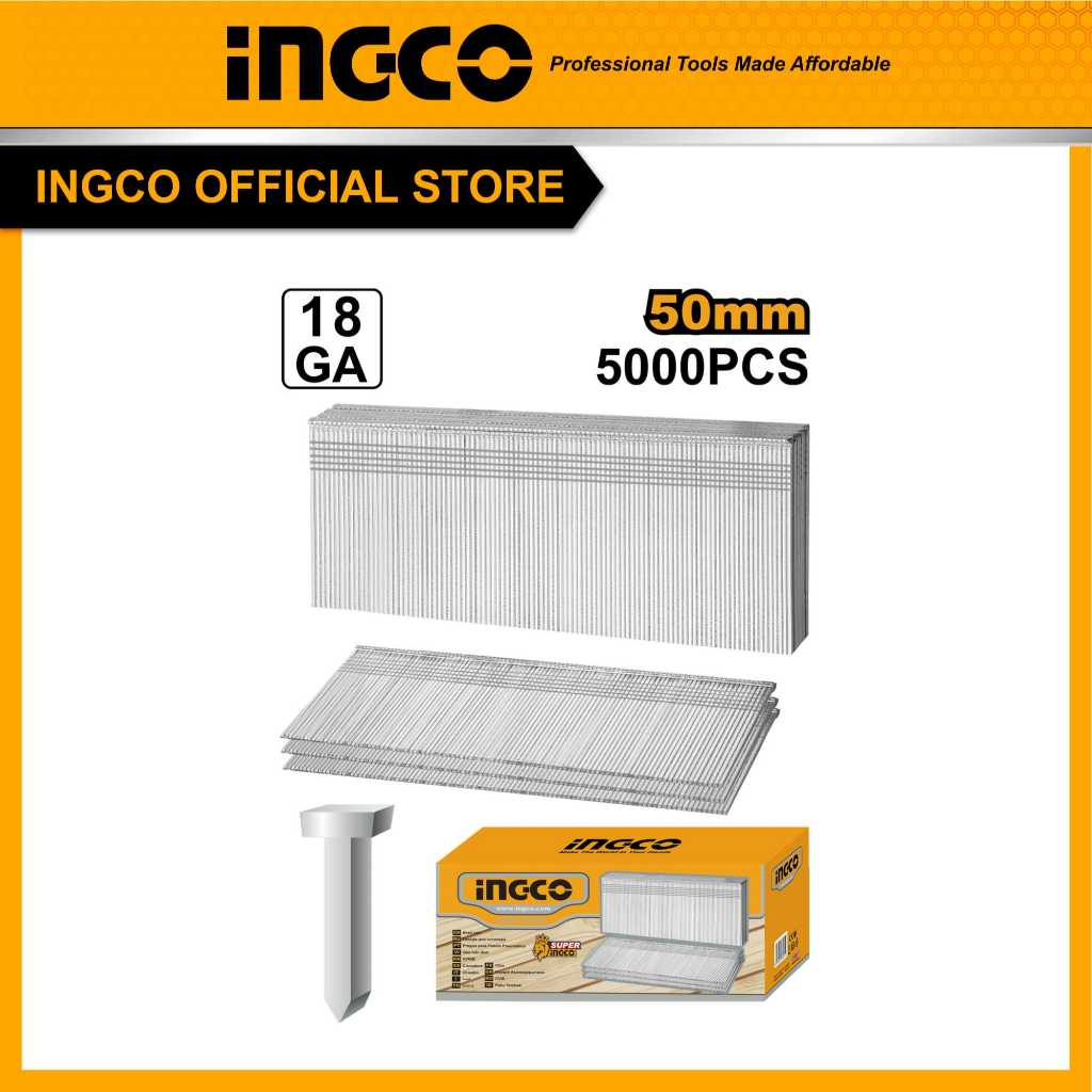 

[F50] Brad Nail 50mm INGCO ANA18501 Refill Isi Nailer Paku I Tembak T