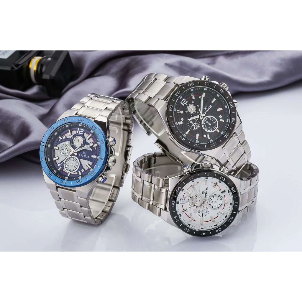 MK MIKE JAM TANGAN PRIA/FREEBOX+BATERAI CADANGAN/8891