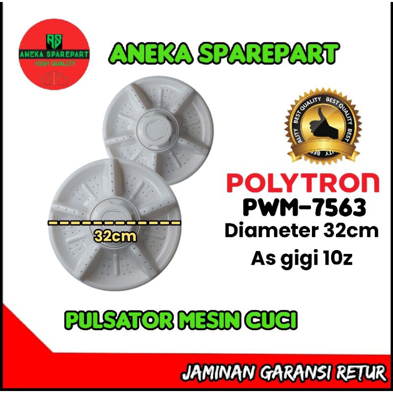 pulsator mesin cuci polytron pwm 7563 diameter 32cm