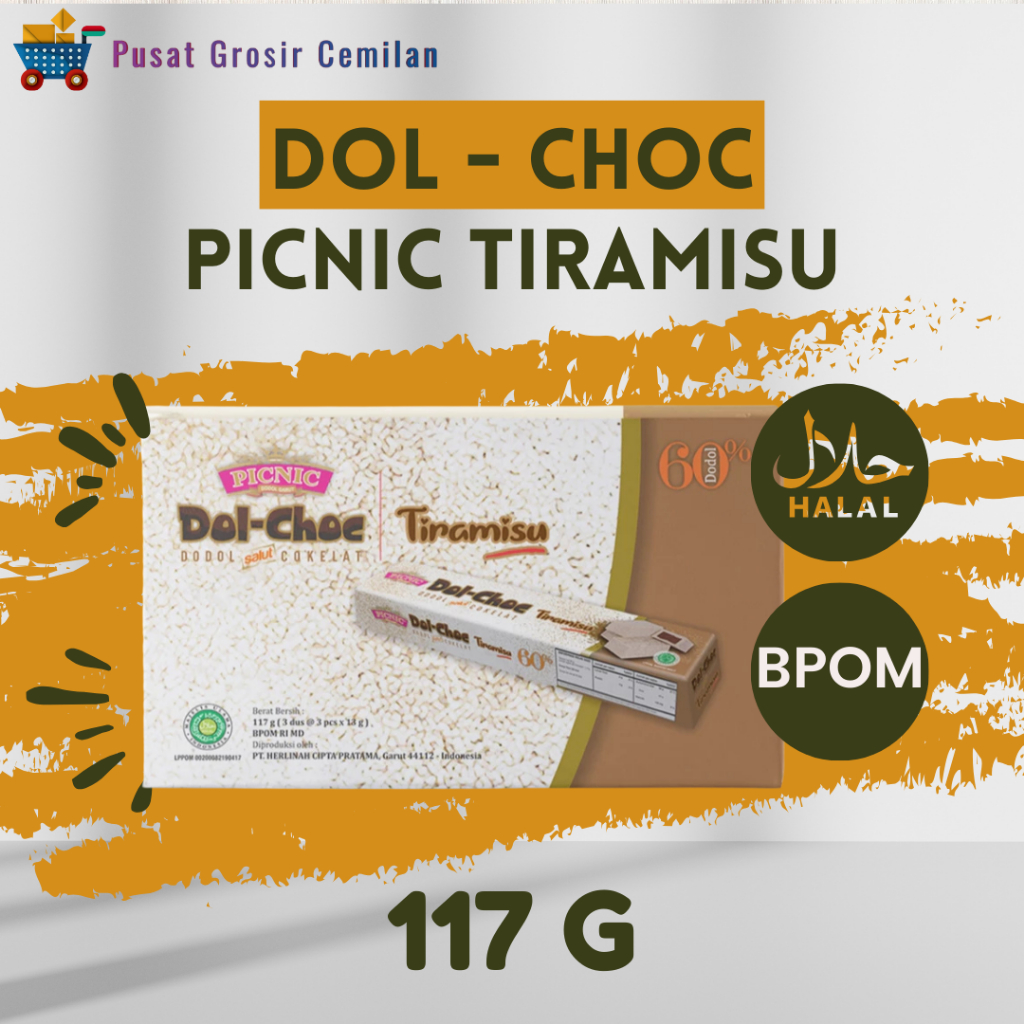 

Dodol Garut Picnic Tiramisu Dol-Choc Rasa Tiramisu 117g Dodol Garut Rasa Tiramisu