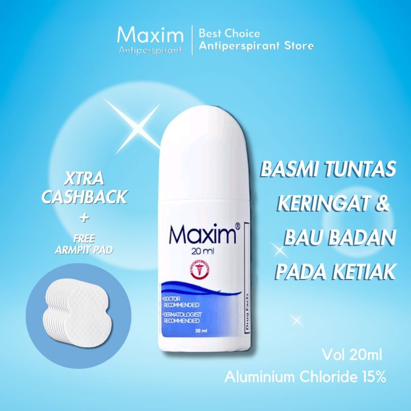 Maxim Antiperspirant 20ml - Antiperspirant Pertama di Indonesia