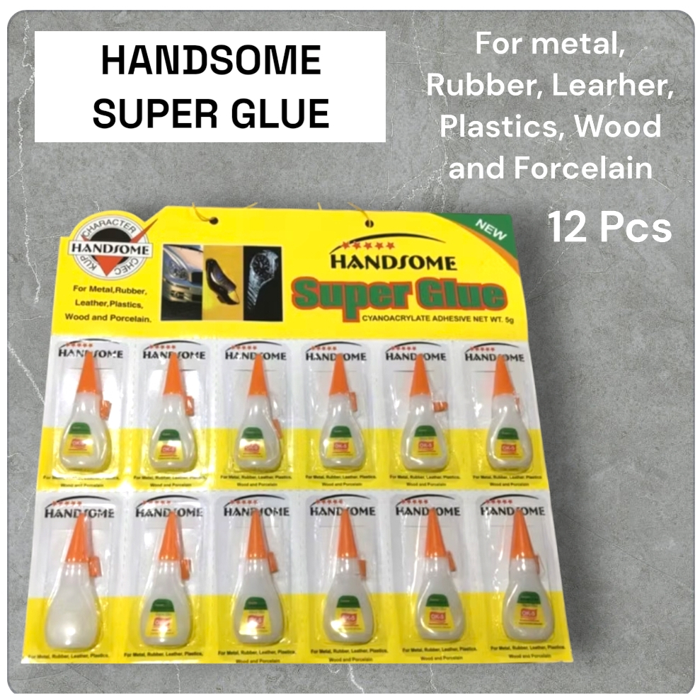 

Lem Handsome Lem Super Glue Botol Renceng Isi 12 Pcs