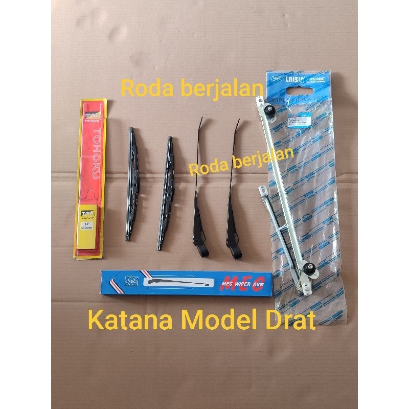 Wiper arm wiper link katana robahan model Drat anti patah set