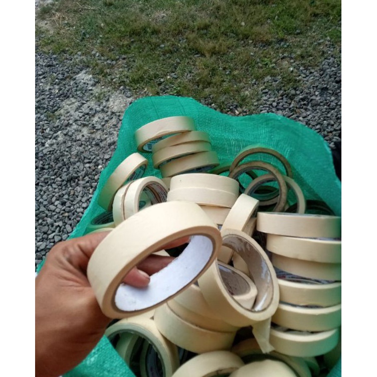 

KODE I44T isolasi kertas kiloan ukuran 2 jari masking tape murahlakban kertaslakban kiloan
