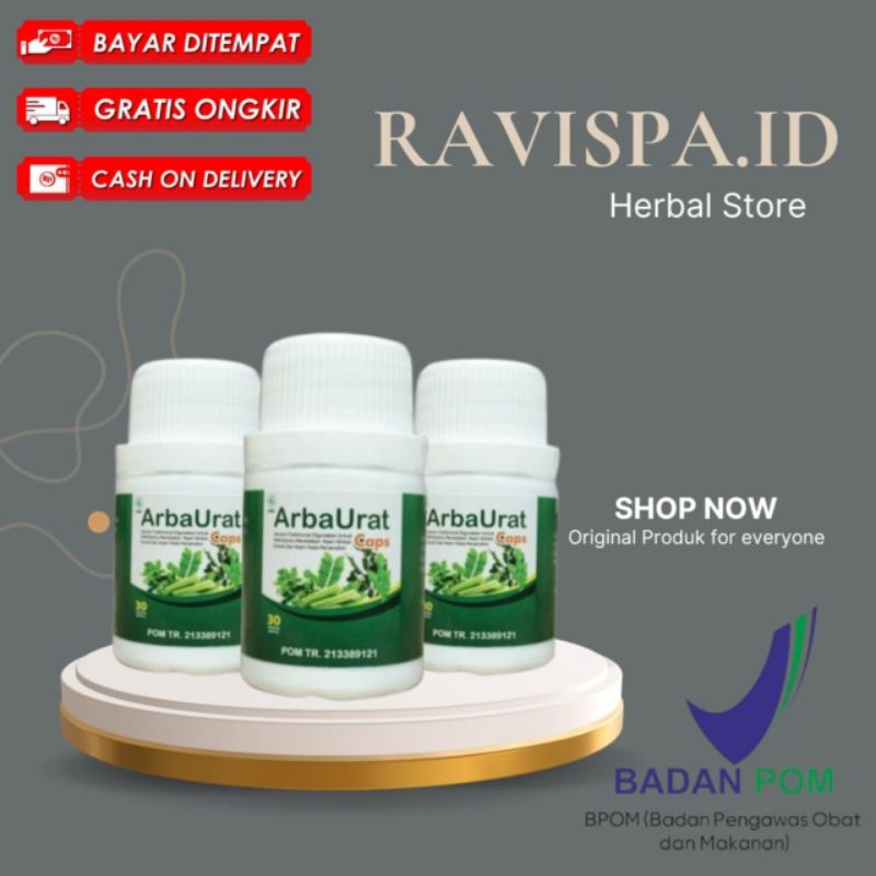 ArbaUrat Herbal (Silver) 1 Caps - Obat Herbal Asam Urat / Pereda Nyeri Sendi dan Rematik - BPOM