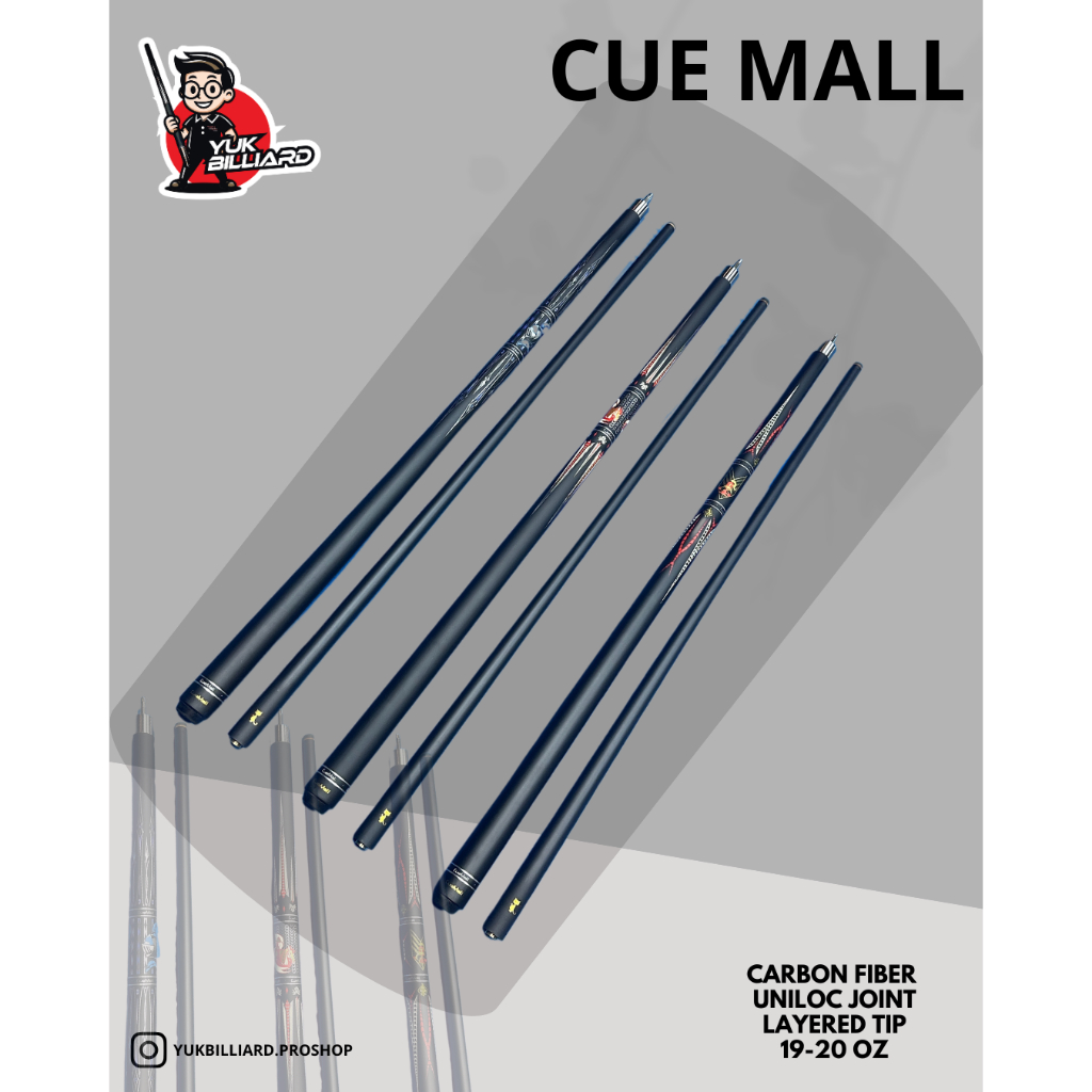 CueMall Stick Billiard Carbon Cue Ekonomis