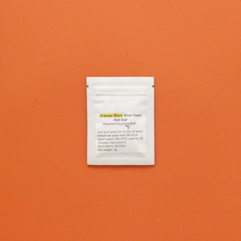 

Red Star Premier Blanc Wine Yeast, Repacked 5g