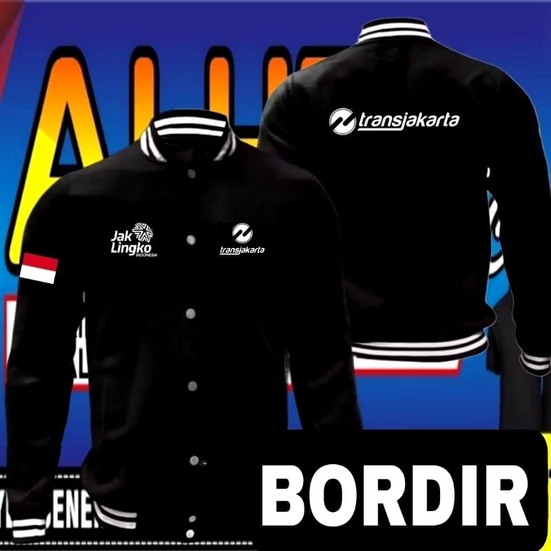 Jaket bordir Transjakarta jaket Transjakarta jaket baseball Transjakarta jaket varsity Transjakarta 