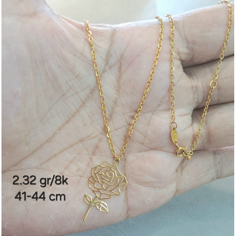 Kalung love mozaic emas asli kadar 375 8karat millie molly