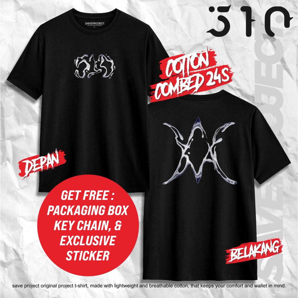 SAVE. Project | Kaos Metal Band 510 "LIQHROME" | 510 Merch | Merchandise 510 | Kaos Distro Kaos Band