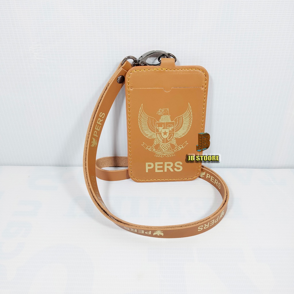 

rtc Tempat ID Card PERS Kulit / ID Card Holder PERS Wartawan Gantung / Name Tag PERS Wartawan Tali