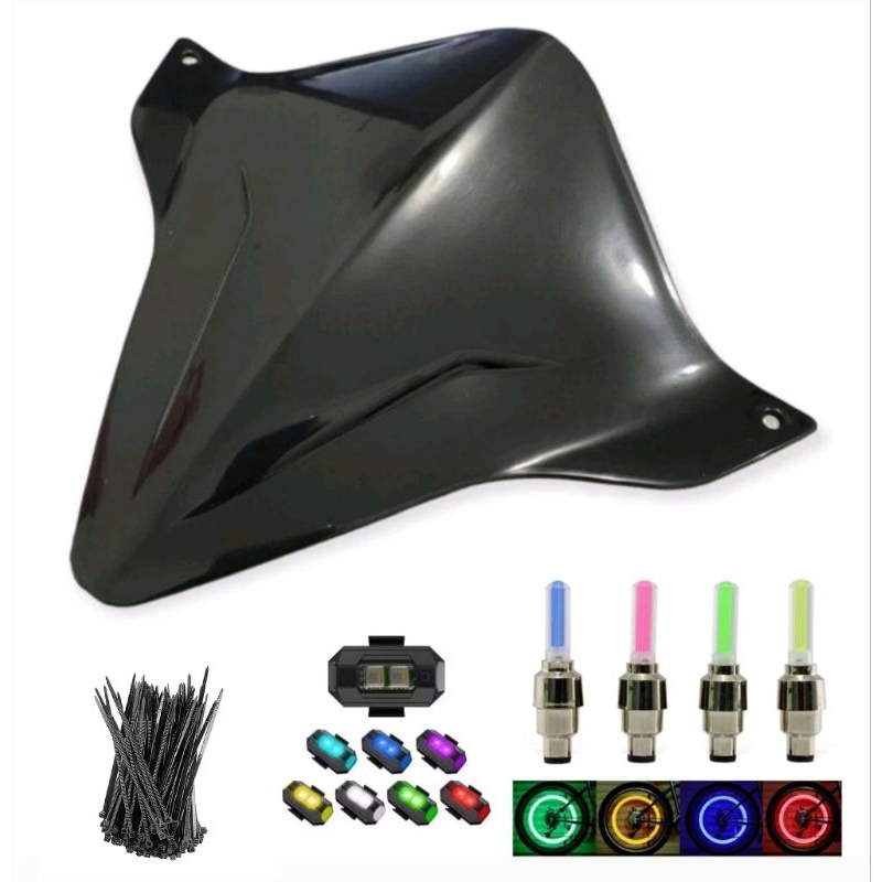 VISOR SEPEDA BMX + LAMPU TEMPEL + LAMPU TUTUP PENTIL NYALA