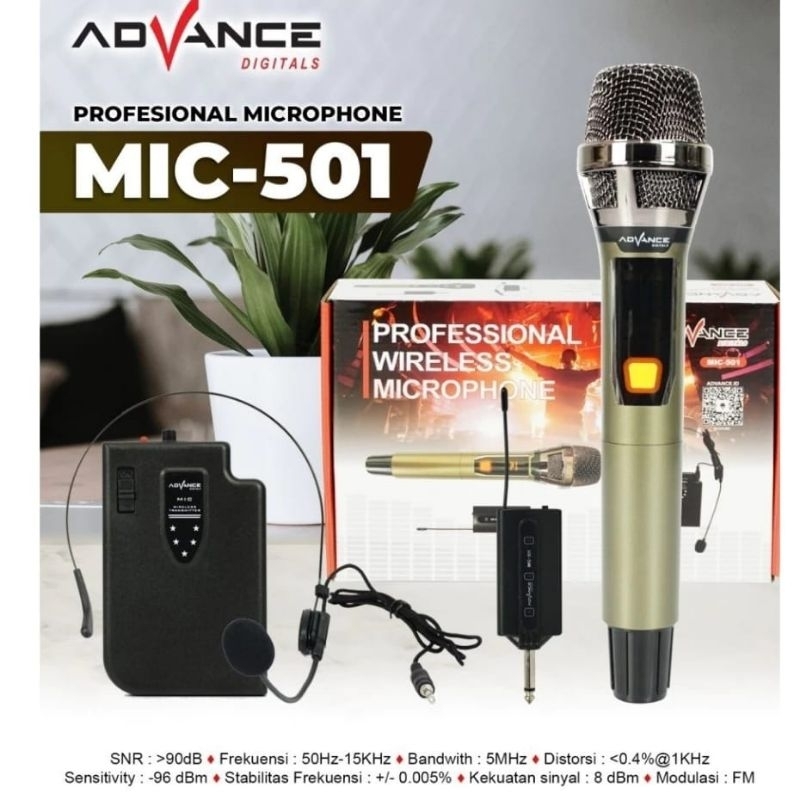MIC Advance Microphone MIC-501 Wireless Mircophone Mikrofon Bluetooth USB