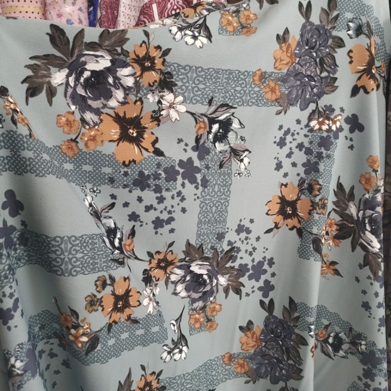 kain crepe premium tr - bahan prada crepe - kain gamis