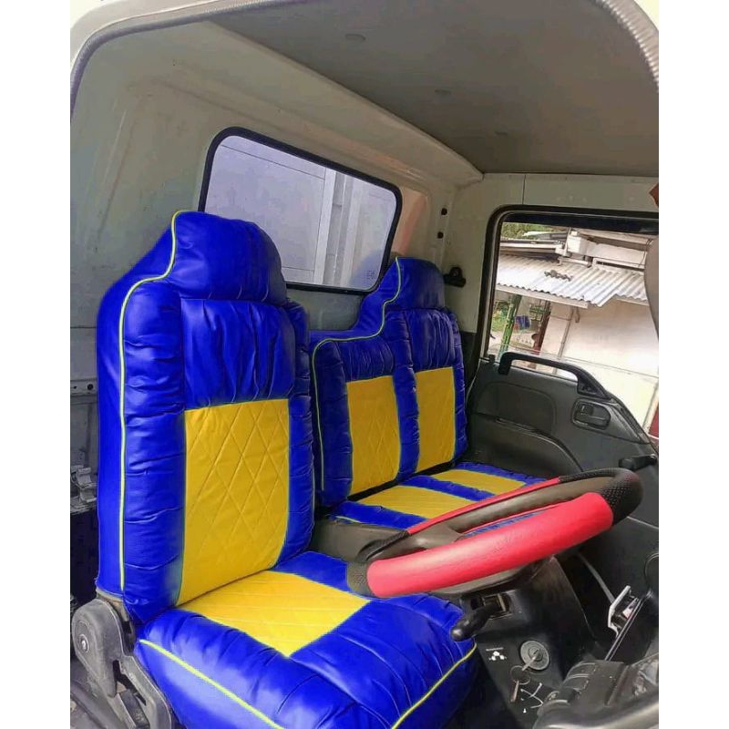 sarung jok / cover jok untuk mobil (Isuzu traga / elf macan) model sofa motif variasi