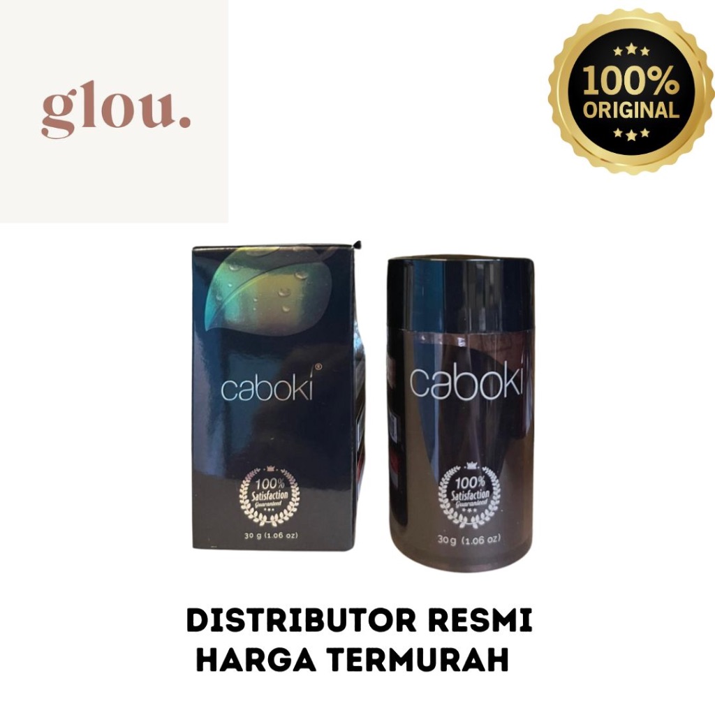 CABOKI HAIR FIBER 30 GRAM ORIGINAL CABOKI PENEBAL RAMBUT FREE SISIR