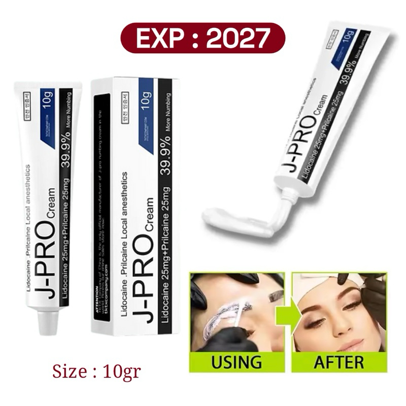 [ EXP 2027 ] J PRO 39,9% Anestesi Cream Sulam Alis Bibir