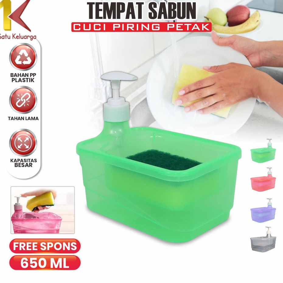 More Info Here Satu Keluarga Tempat Sabun Cuci Piring Petak 2IN1 65ML C11 Soap Pump Dispenser Sabun 