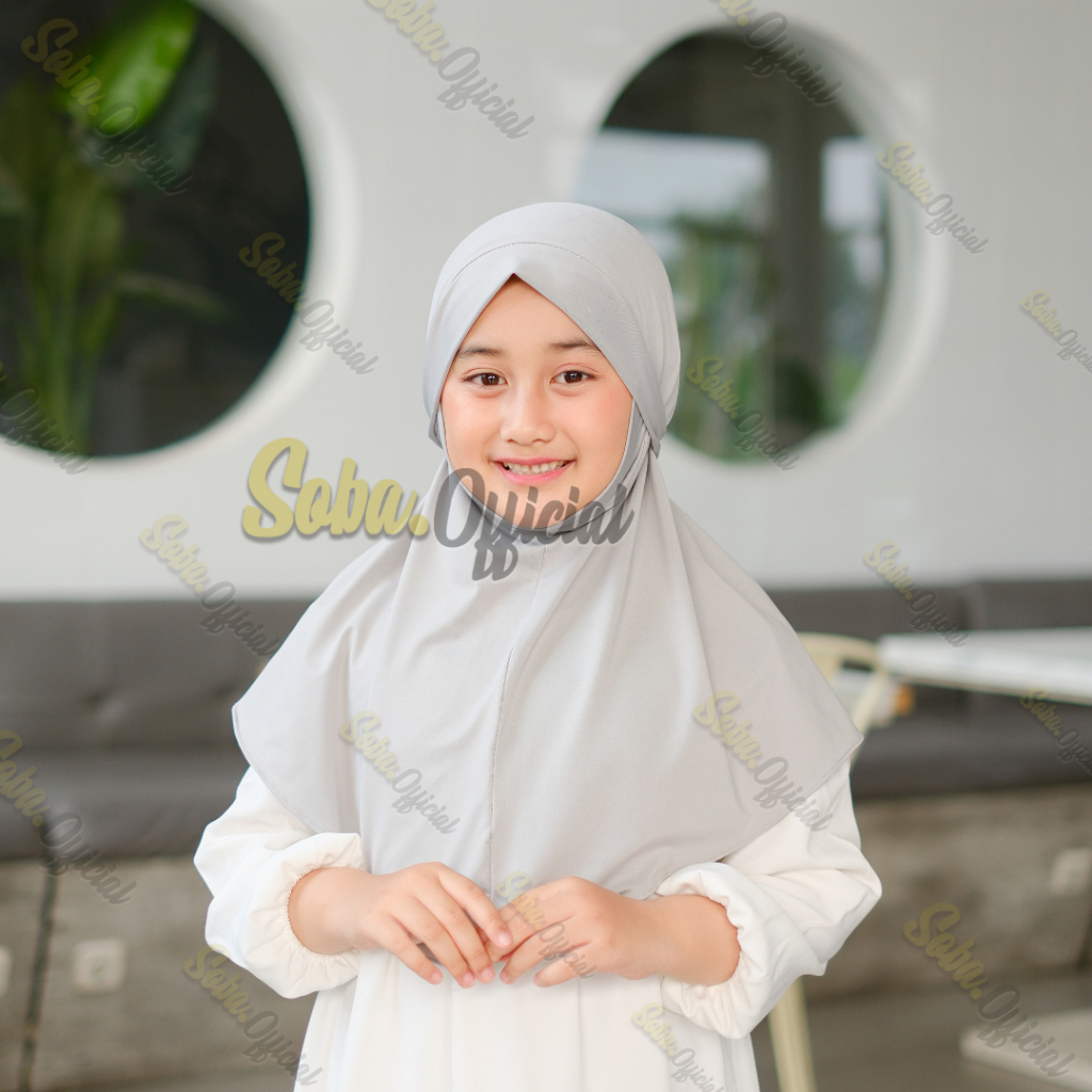 SOBAA HIJAB - Jilbab Dagu Malysia French Khimar Untuk Anak Remaja Umur 4-10 Tahun