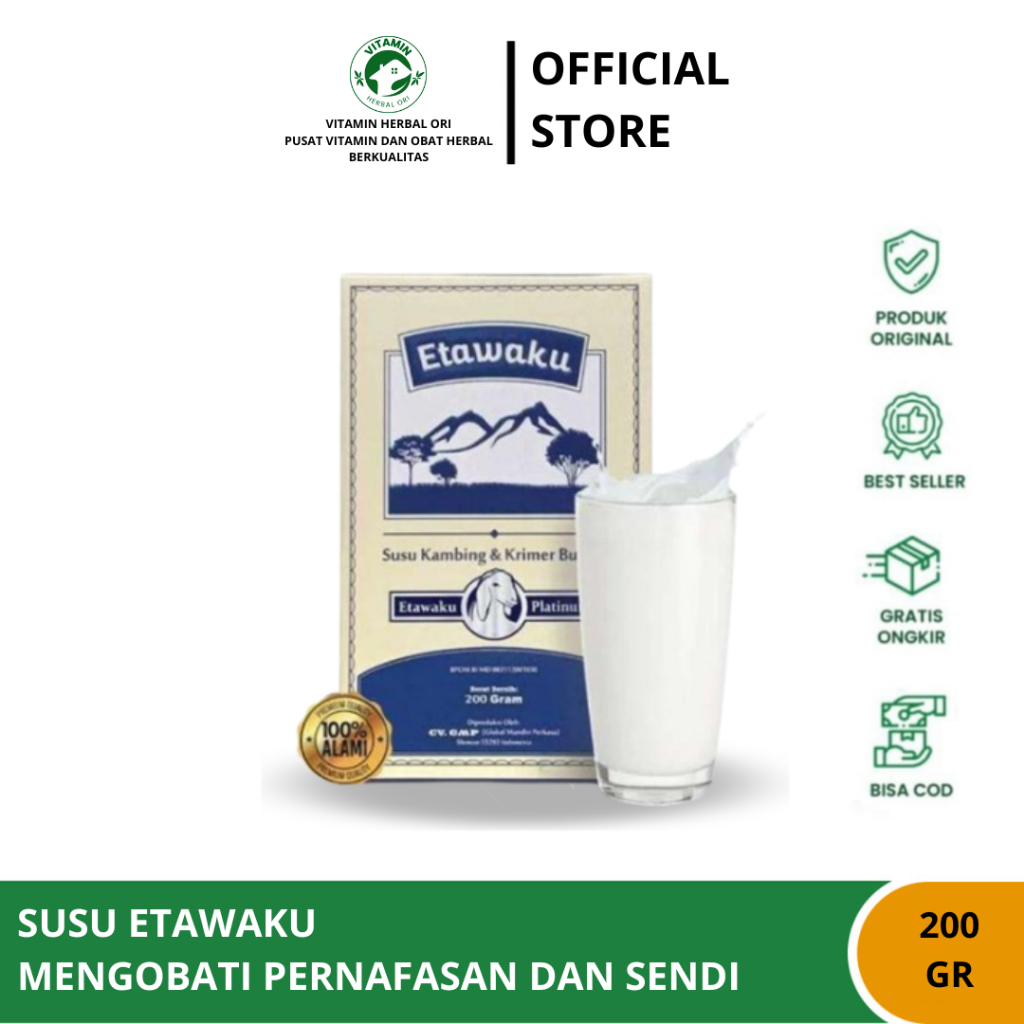 

Etawaku Platinum - Susu Kambing Etawa Murni + Krimer Bubuk yang Berkhasiat Tinggi Memiliki Kandungan Protein dan Vitamin Kompleks yang lengkap dan Rendah Lemak