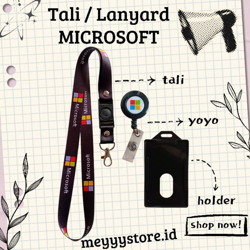 

Tali Gantungan / Lanyard MICROSOFT [STOCK MELIMPAH] Termurahhh Harga Grosir! READYYY