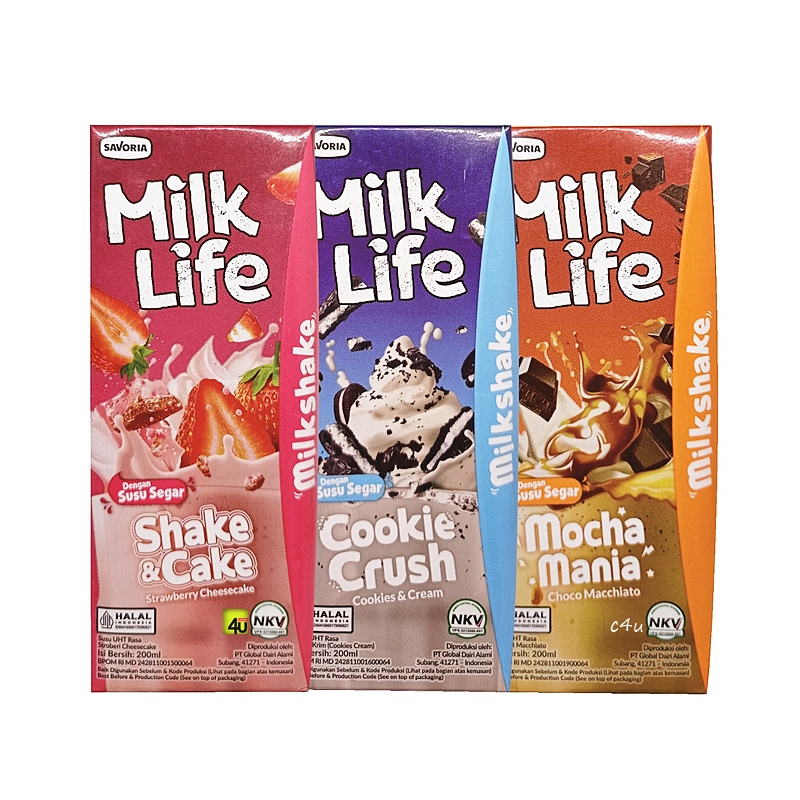 Milk life milkshake cookies and cream / strawberry cheese cake 200 ml