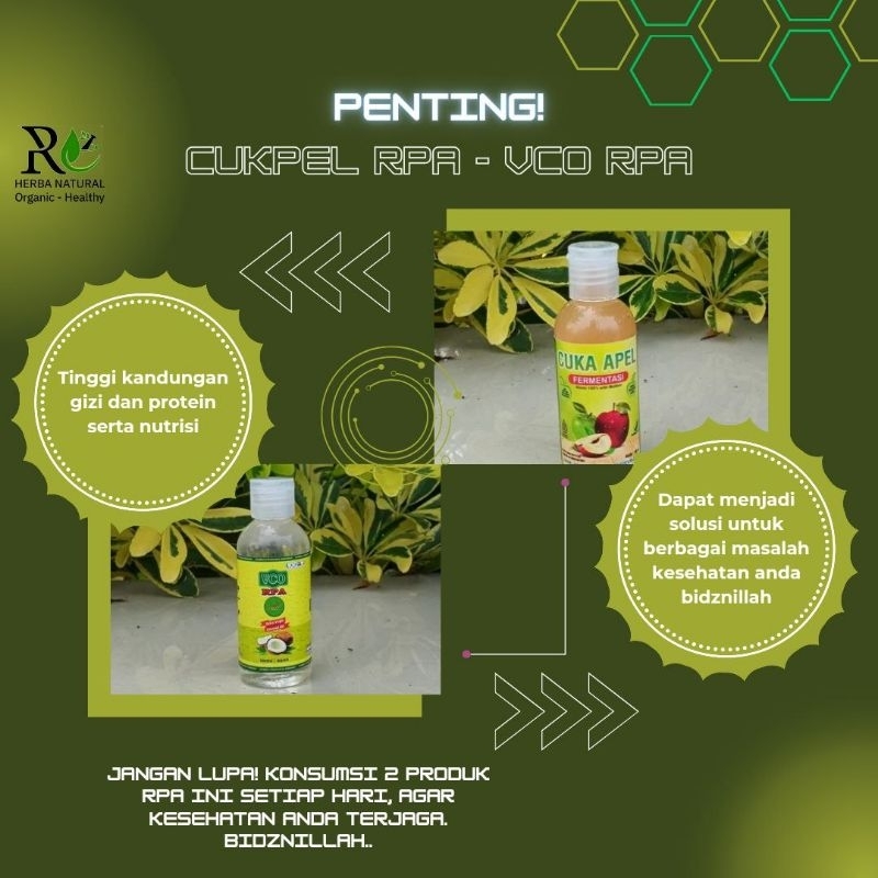 

Paket Ekonomis Cuka Apel 60 ml dan VCO 60 ml