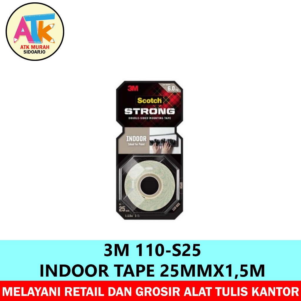 

DOUBLE FOAM 3M 110-S25 INDOOR TAPE 25MM X 1,5M